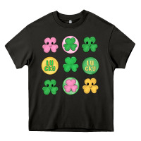 Asphalt st.patrick's day clovers Heavy Core Tee - MaliasSmallBusiness