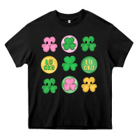 Black st.patrick's day clovers Heavy Core Tee - MaliasSmallBusiness
