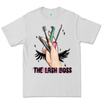 Dove Grey the lash boss Premium Tee - MaliasSmallBusiness