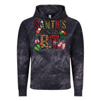 Cloud Black santa's favorite rt respiratory therapist Vintage Hoodie - Jasminsmagicworld