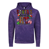 Cloud Purple santa's favorite rt respiratory therapist Vintage Hoodie - Jasminsmagicworld