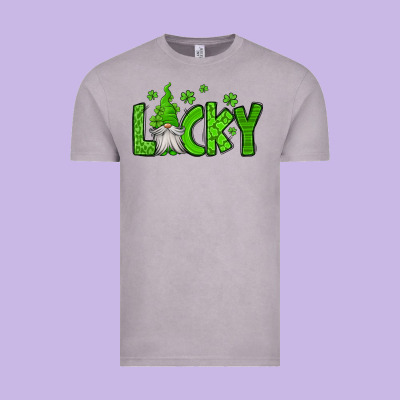 Lucky Gnome St Patricks Day Vintage Tee Designed By Jasminsmagicworld