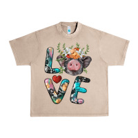 French Oak pig love Urban Heavy Tee - BarkalooDesign