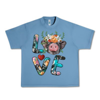 Pebble Blue pig love Urban Heavy Tee - BarkalooDesign