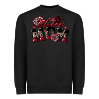 Black cheer mom  maroon Heavyweight Sweatshirt - CowGirlArtShop
