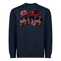 Navy cheer mom  maroon Heavyweight Sweatshirt - CowGirlArtShop