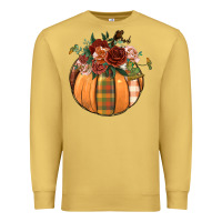 Antique Gold floral pumpkin Premium Sweatshirt - BundleAndBundleShop