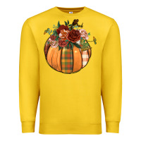 Lemon floral pumpkin Premium Sweatshirt - BundleAndBundleShop