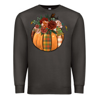 Smoke floral pumpkin Premium Sweatshirt - BundleAndBundleShop