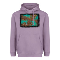 Lavender western leopard turquoise glitter tooled leather Heavyweight Hoodie - FaDigitalArtStudio