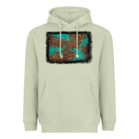 Matcha western leopard turquoise glitter tooled leather Heavyweight Hoodie - FaDigitalArtStudio