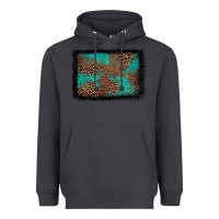 Smoke western leopard turquoise glitter tooled leather Heavyweight Hoodie - FaDigitalArtStudio