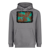 Storm western leopard turquoise glitter tooled leather Heavyweight Hoodie - FaDigitalArtStudio