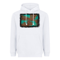 White western leopard turquoise glitter tooled leather Heavyweight Hoodie - FaDigitalArtStudio