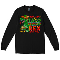 Black Tacosaurus Rex Long Sleeve Tee - texasbilliewilder
