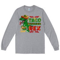 Heather Grey Tacosaurus Rex Long Sleeve Tee - texasbilliewilder