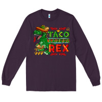 Plum Tacosaurus Rex Long Sleeve Tee - texasbilliewilder