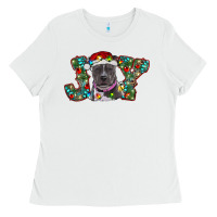 White christmas joy pitbull Ladies Tee - RanaPortraitStore