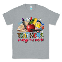 Heather Grey teachers change the world Classic Tee - Artiststas