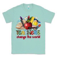Seafoam teachers change the world Classic Tee - Artiststas