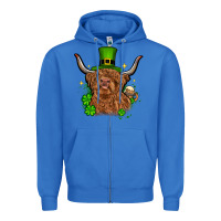 True Royal St. Patrick's Day cow Zipper Hoodie - OliviaCreatesArt