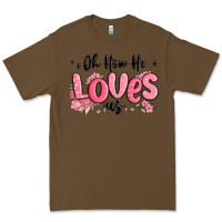 Cacao oh how he loves us Premium Tee - MaliasSmallBusiness