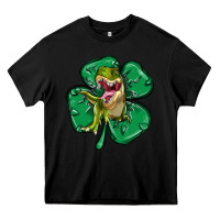 Black dinosaur st patricks day Heavy Core Tee - MaliasSmallBusiness