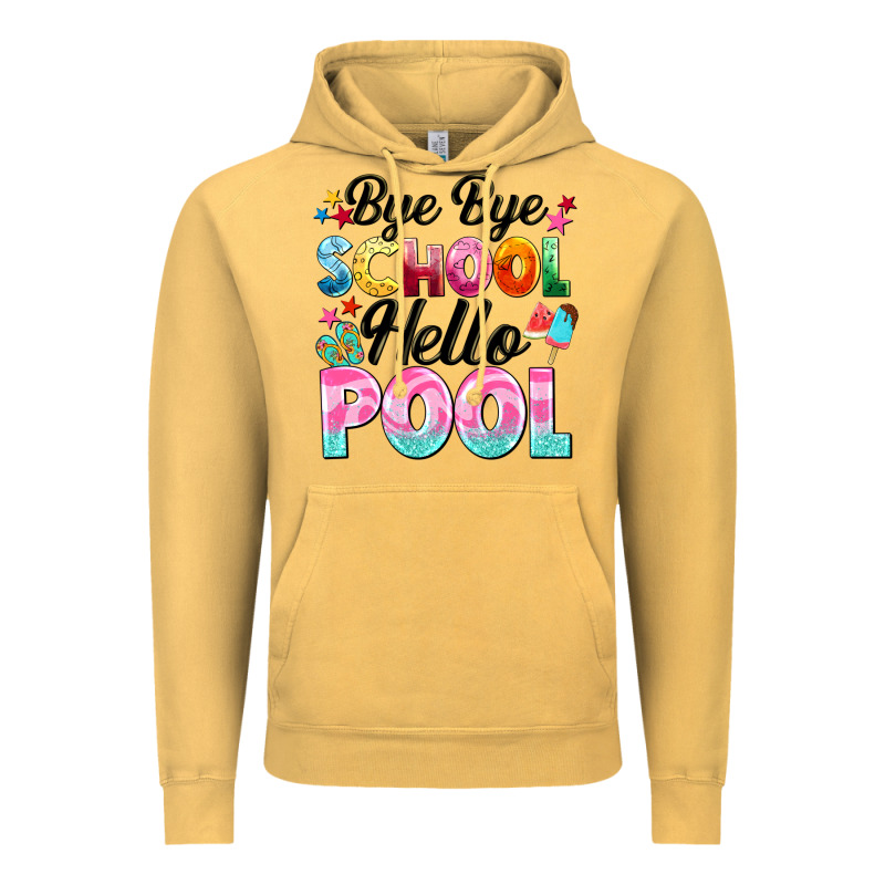 Bye Bye School Hello Pool Vintage Hoodie by BarkalooDesign | Teevron