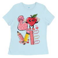 Baby Blue love teacher Ladies Tee - MaliasSmallBusiness