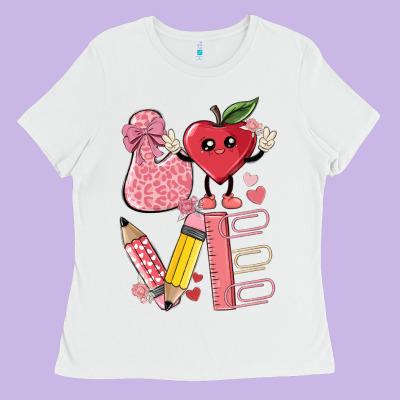 Love Teacher Ladies Tee Designed By Maliassmallbusiness