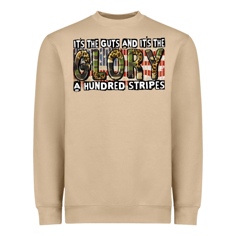 Its The Guts And Its The Glory A Hundred Stripes Heavyweight Sweatshirt by CowGirlArtShop | Teevron