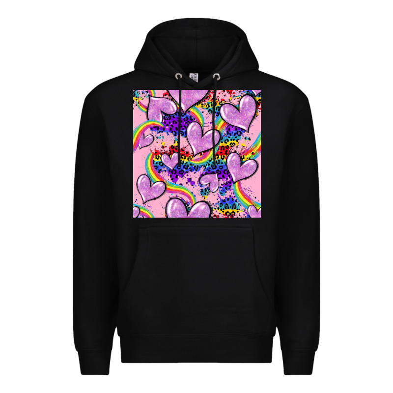 Pride Heart Seamless Pattern Premium Hoodie by FaDigitalArtStudio | Teevron