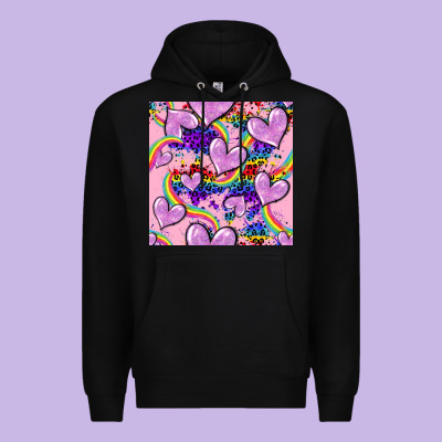 Pride Heart Seamless Pattern Premium Hoodie Designed By Fadigitalartstudio