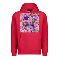 Cardinal pride heart seamless pattern Premium Hoodie - FaDigitalArtStudio