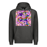 Charcoal Heather pride heart seamless pattern Premium Hoodie - FaDigitalArtStudio