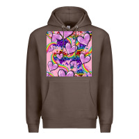Coffee pride heart seamless pattern Premium Hoodie - FaDigitalArtStudio