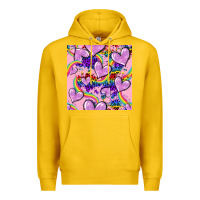 Lemon pride heart seamless pattern Premium Hoodie - FaDigitalArtStudio