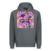 Rock pride heart seamless pattern Premium Hoodie - FaDigitalArtStudio