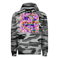 Slate Camo pride heart seamless pattern Premium Hoodie - FaDigitalArtStudio