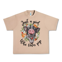Burro just a girl who loves pigs floral wreath Urban Heavy Tee - BarkalooDesign