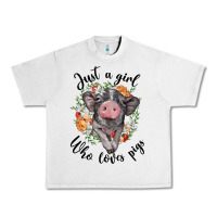 Lunar Rock just a girl who loves pigs floral wreath Urban Heavy Tee - BarkalooDesign