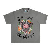 Tornado just a girl who loves pigs floral wreath Urban Heavy Tee - BarkalooDesign