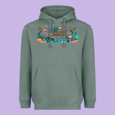 Coffe Teach Repeat Libbey Glass Heavyweight Hoodie Designed By Bundleandbundleshop