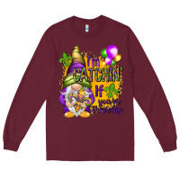 Burgundy I'm catching if you're throwing Long Sleeve Tee - NancyCooperArtShop
