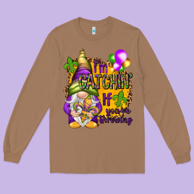 I'm Catching If You're Throwing Long Sleeve Tee Designed By Nancycooperartshop