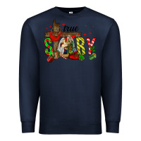 Navy True Story Holy Family Premium Sweatshirt - FaDigitalArtStudio