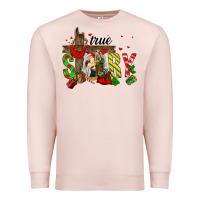 Pale Pink True Story Holy Family Premium Sweatshirt - FaDigitalArtStudio