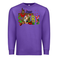 Purple True Story Holy Family Premium Sweatshirt - FaDigitalArtStudio