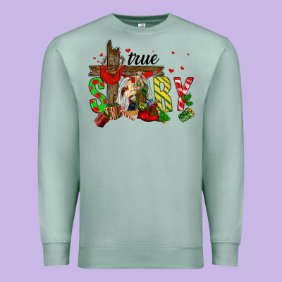 True Story Holy Family Premium Sweatshirt Designed By Fadigitalartstudio