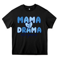 Black mama of drama boy mom Heavy Core Tee - MaliasSmallBusiness